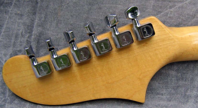 fender tuning pegs. six-on-a-side tuning pegs